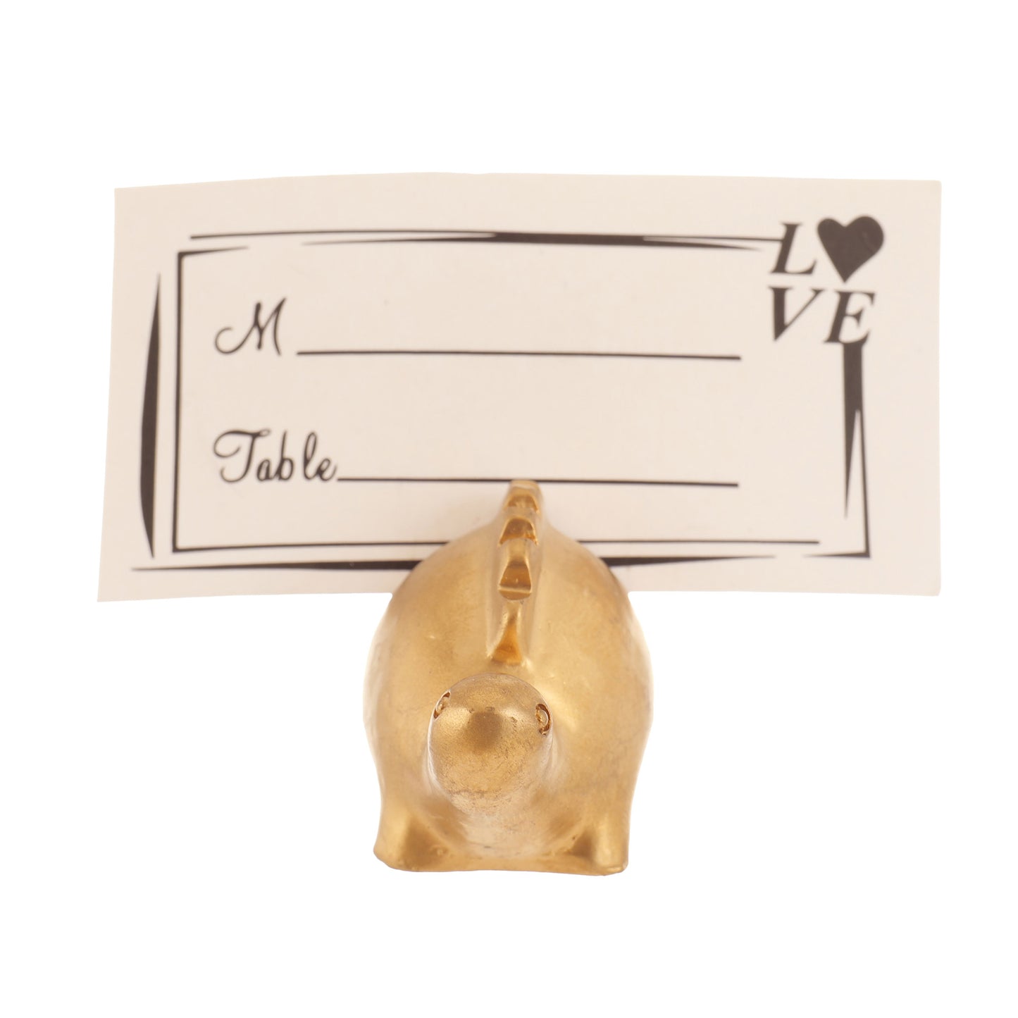 Metal support for table numbers and place cards - DINOSAUR2