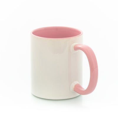 Mug with pink interior handle + individual box