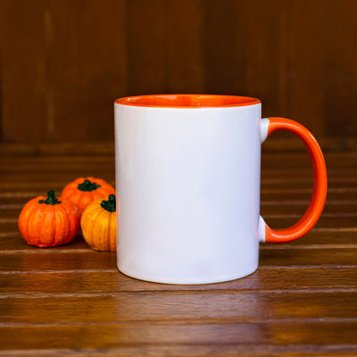Mug with orange interior handle + individual box