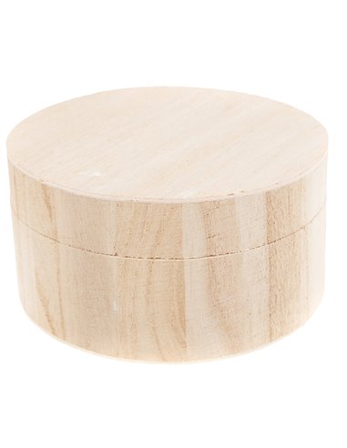 Cutie lemn rotunda MEDIE ø11,5 x 7 cm
