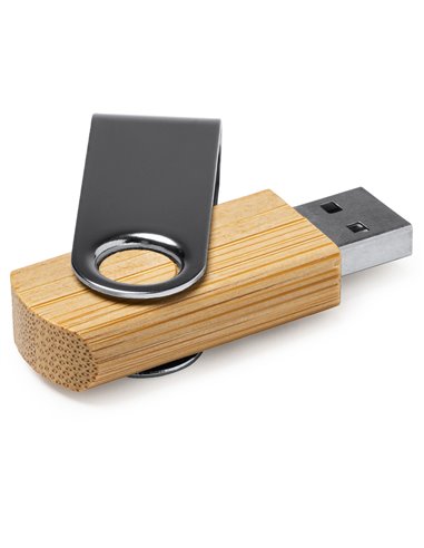 Stick USB cu carcasa de lemn si metal