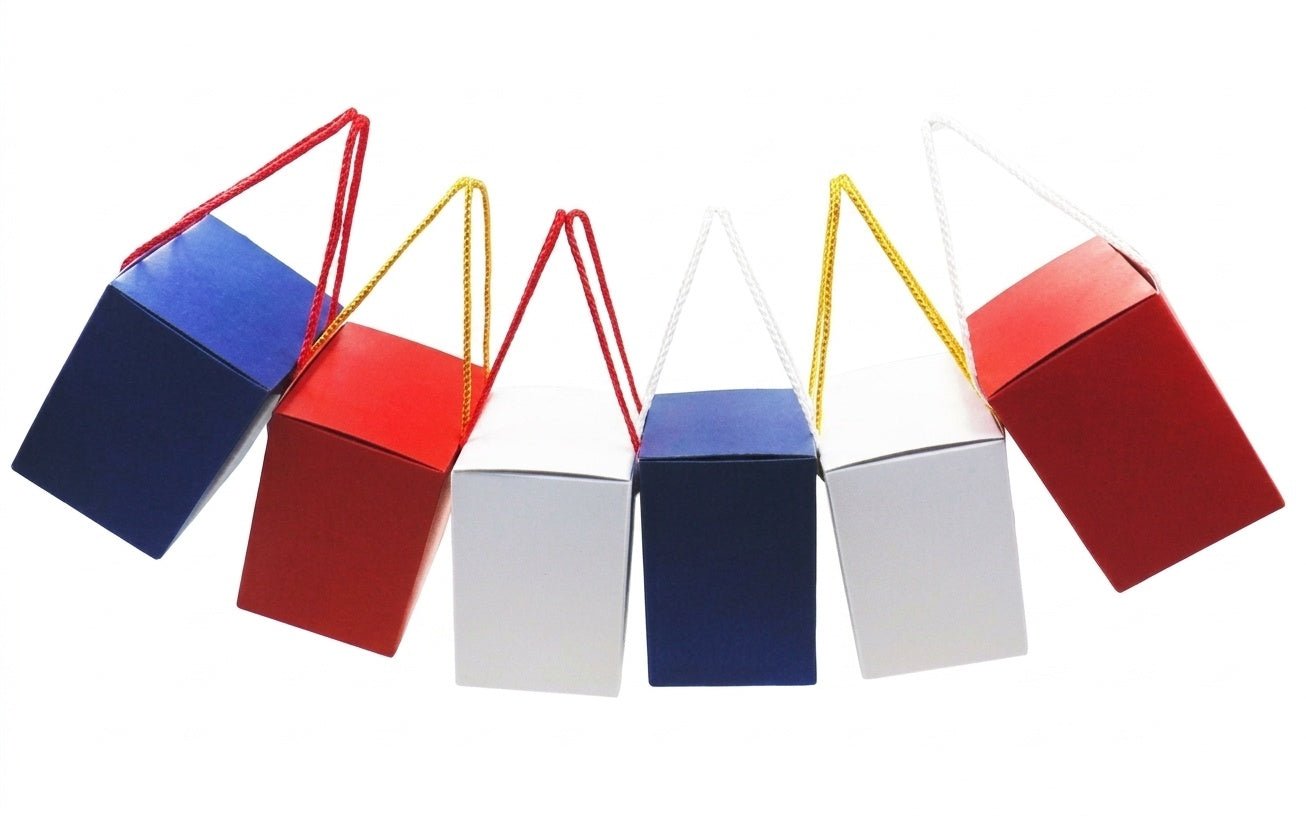 Cutie cani alba cu manere B4-01 - Green Print