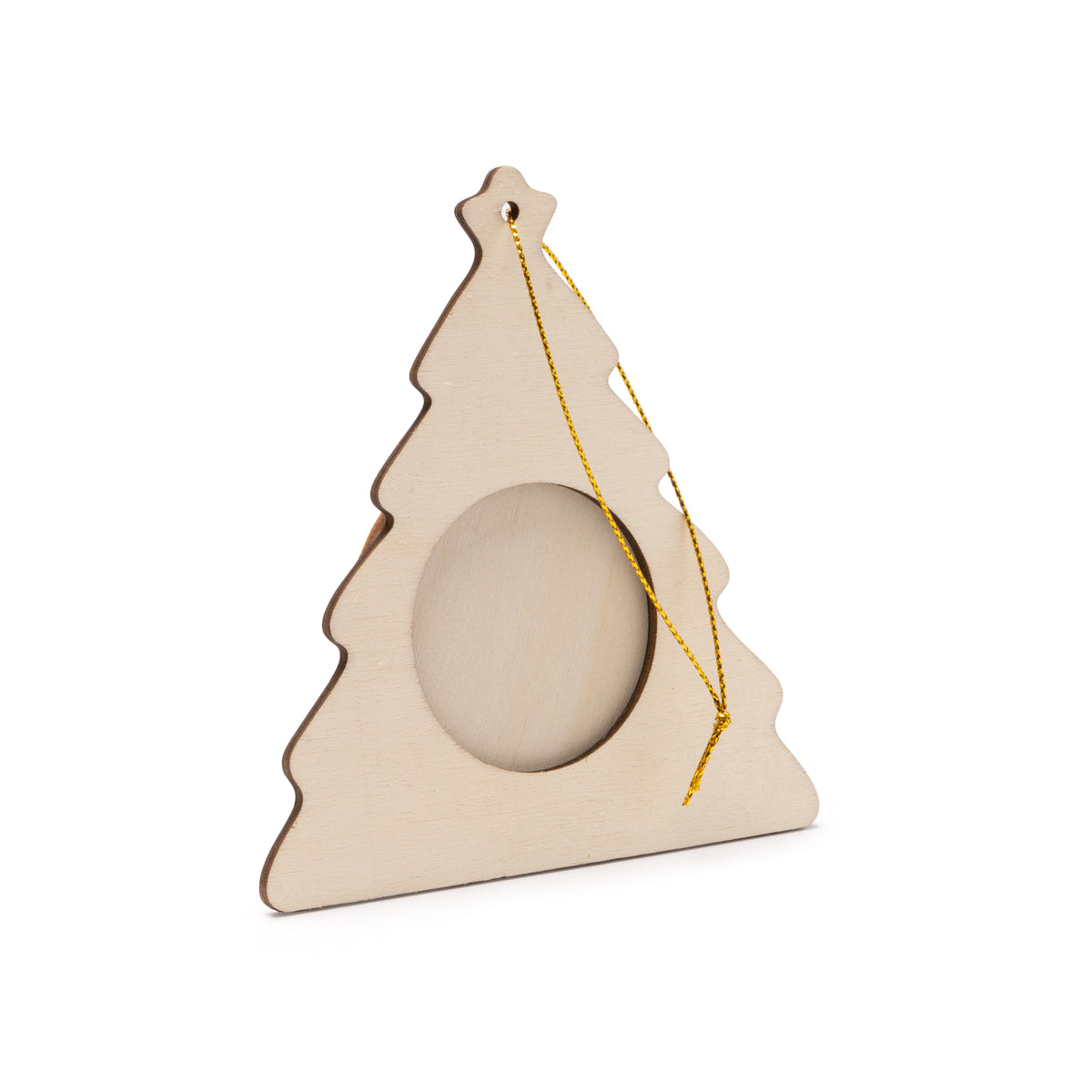 Ornament de brad din lemn cu insertie foto