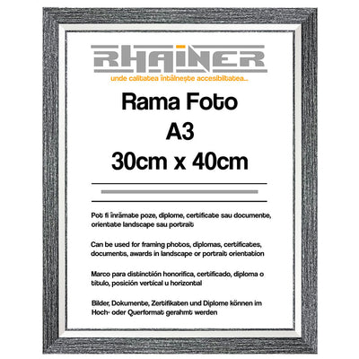 Rama foto Tenerife negru+alb A3