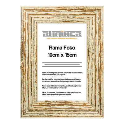 Rama foto Leon crem 10x15
