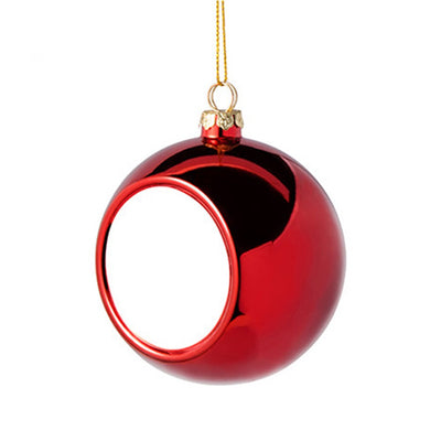 Glob sublimabil rosu pentru brad Ø 8cm