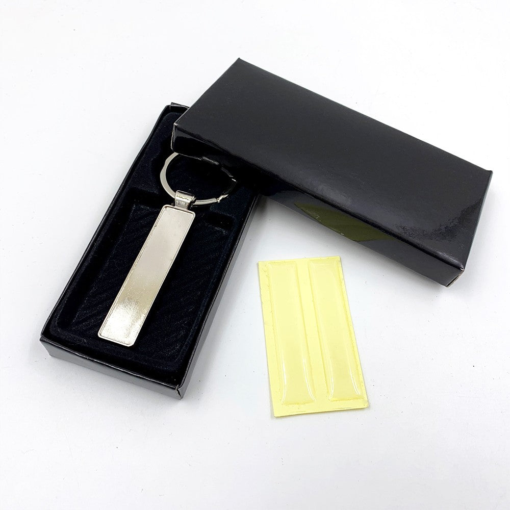 Breloc metalic insertie foto AUTO negru