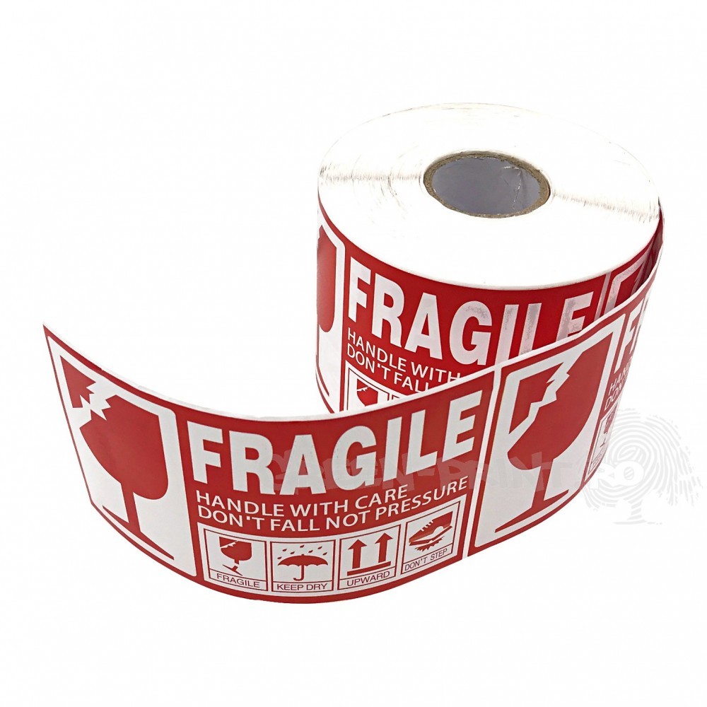 Roll of FRAGILE stickers 500pcs