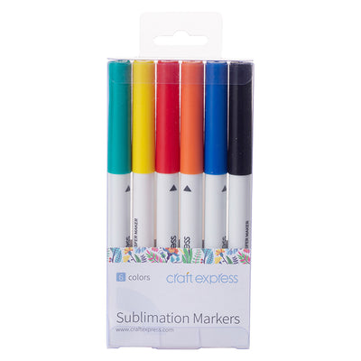 Set 6 markere cu vopsea de sublimare