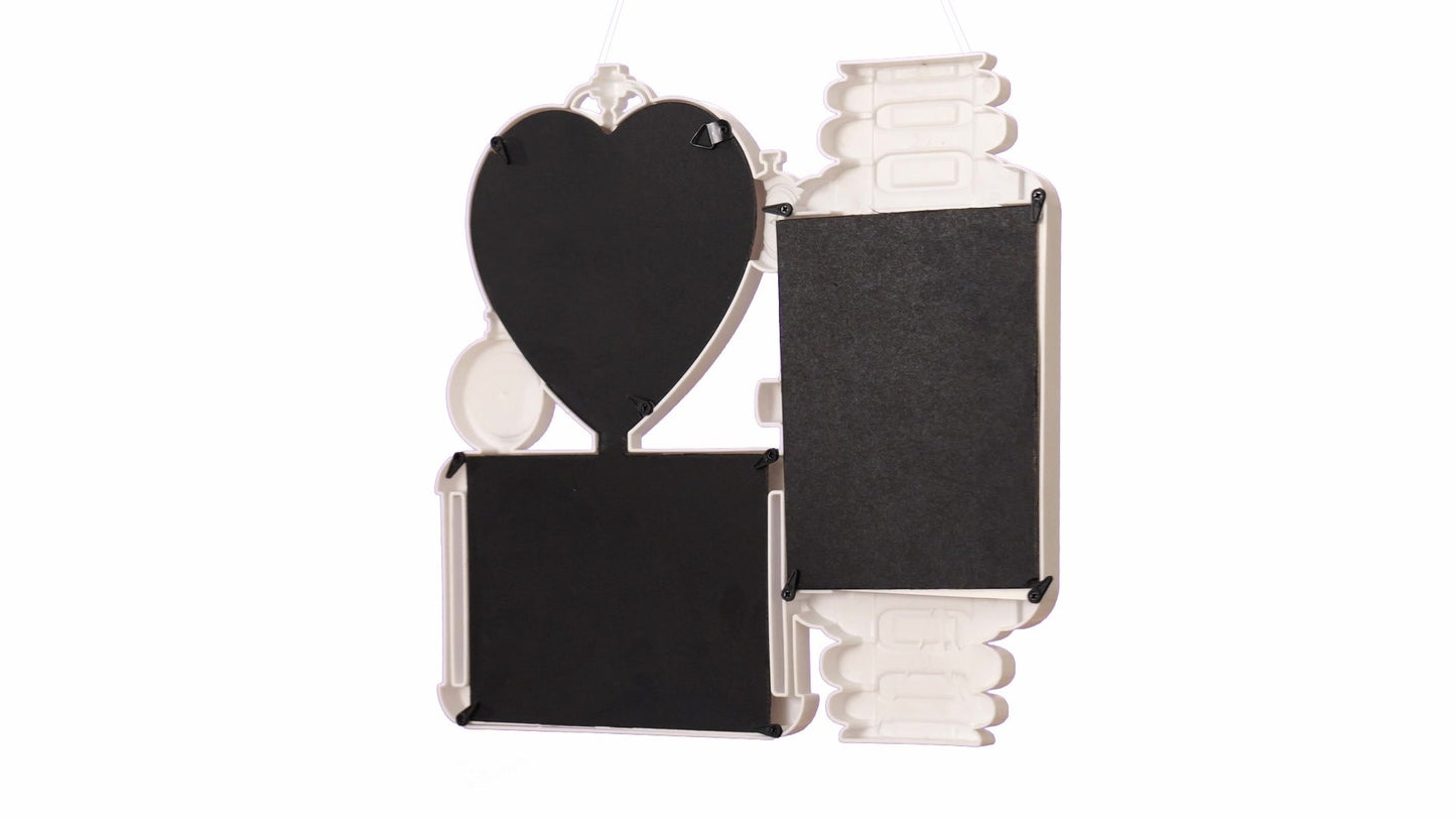 LOVE photo frame clock 3 photos