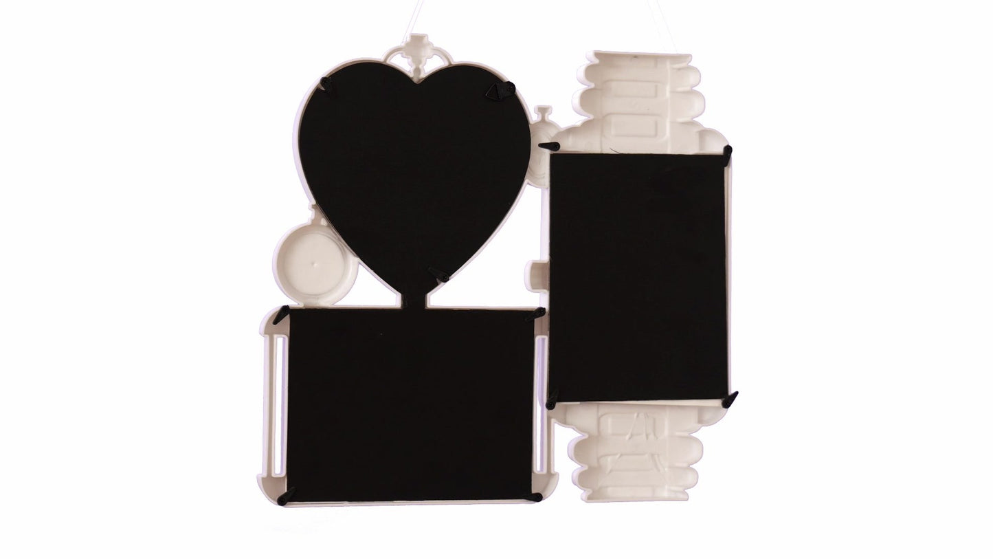 LOVE photo frame clock 3 photos