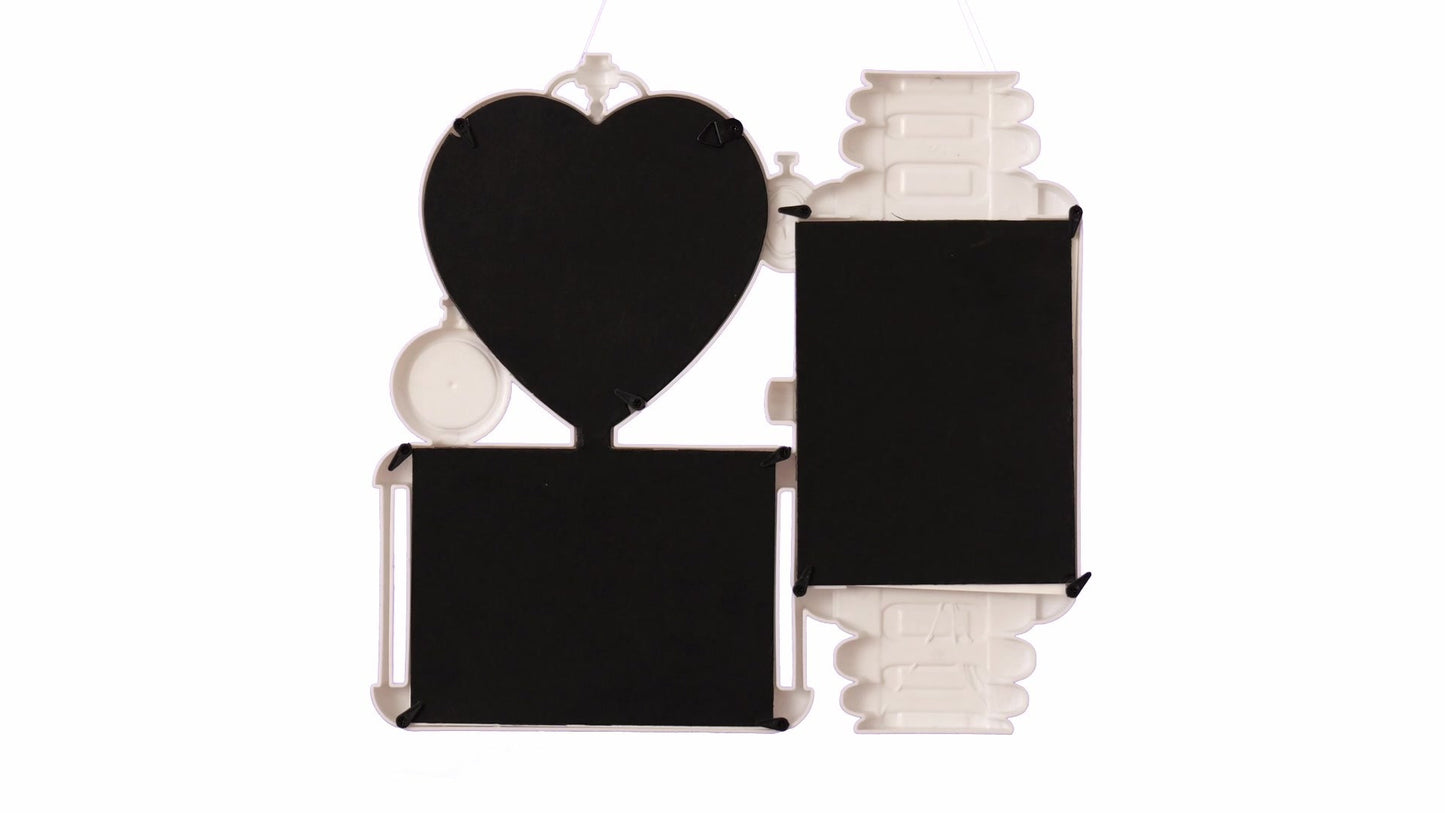 LOVE photo frame clock 3 photos