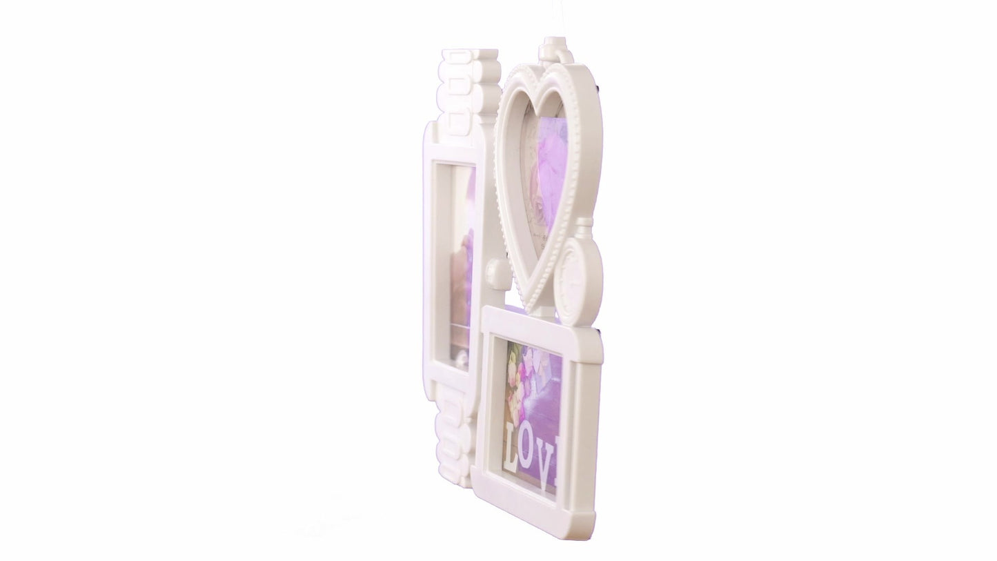 LOVE photo frame clock 3 photos