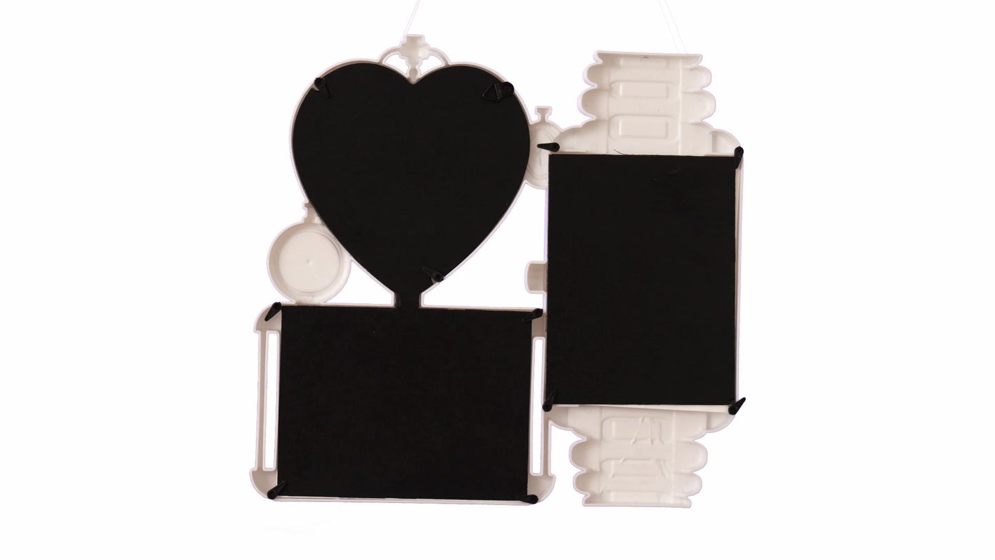 LOVE photo frame clock 3 photos