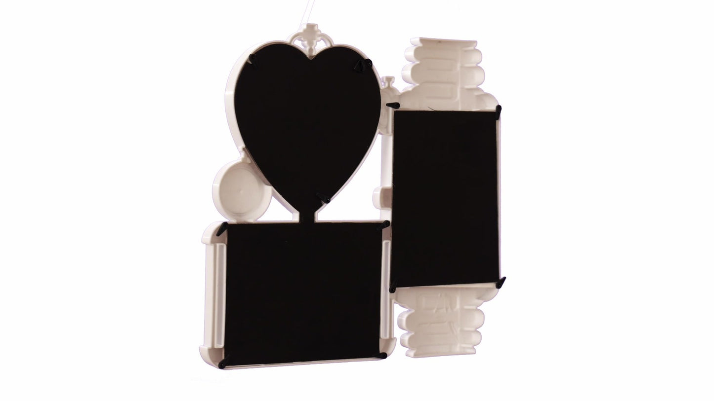 LOVE photo frame clock 3 photos