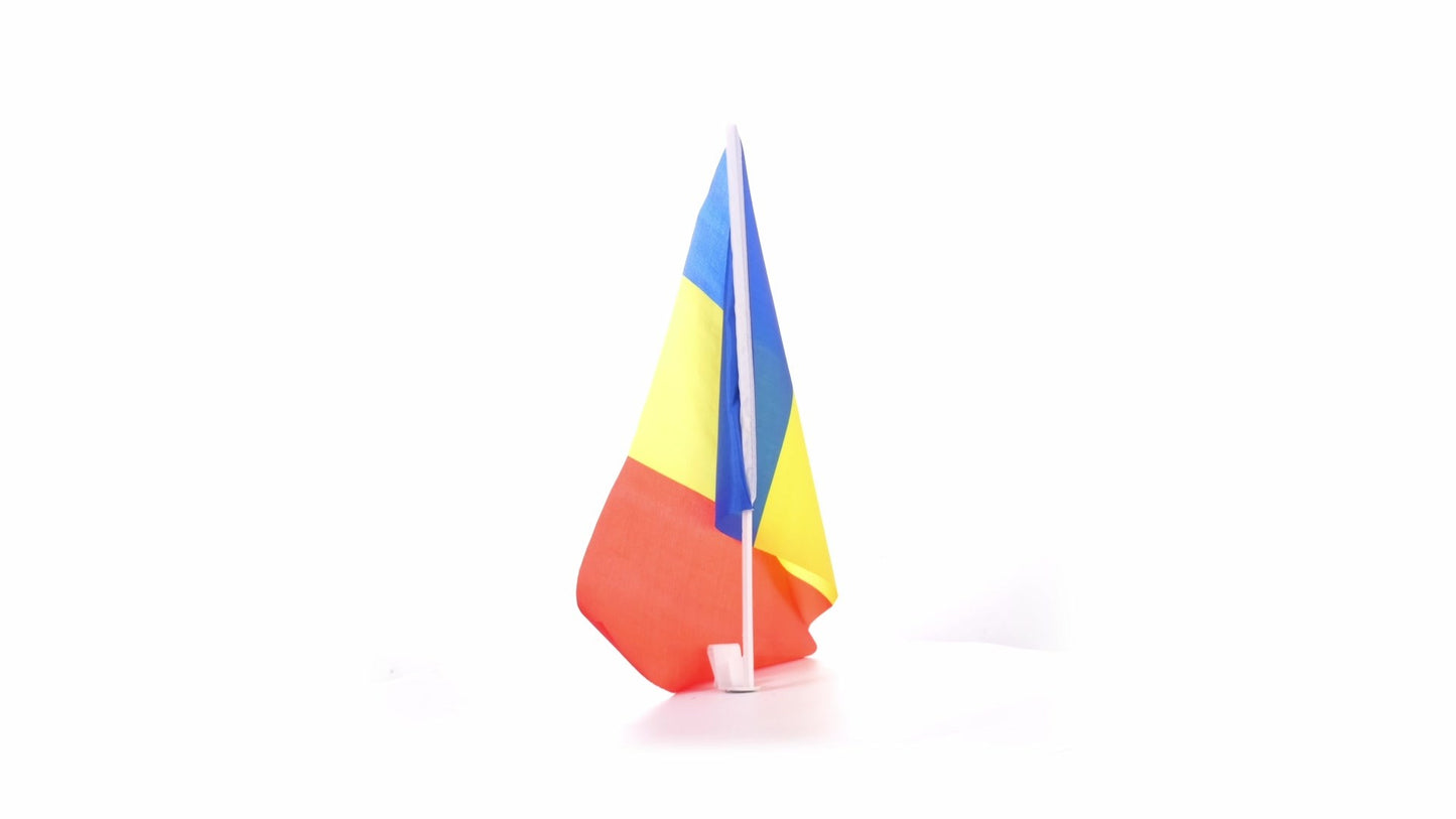 Автомобилен трицветен флаг РУМЪНИЯ