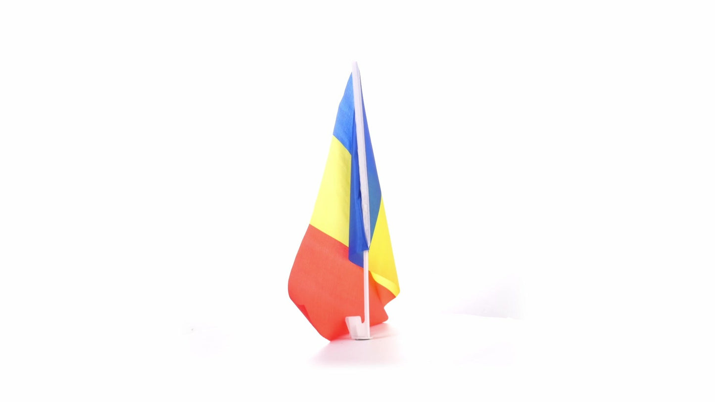 Автомобилен трицветен флаг РУМЪНИЯ
