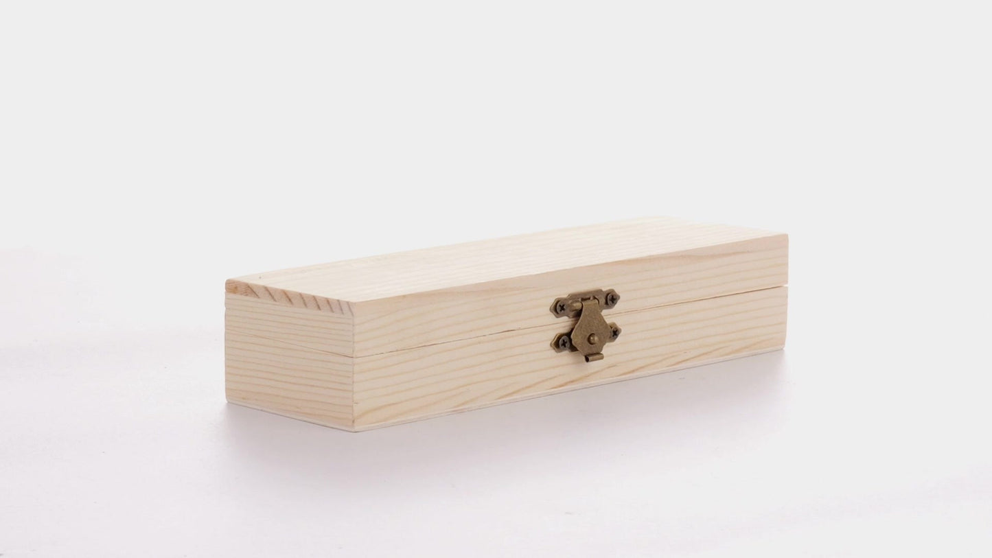 Rectangular wooden box PEN 18x6x4