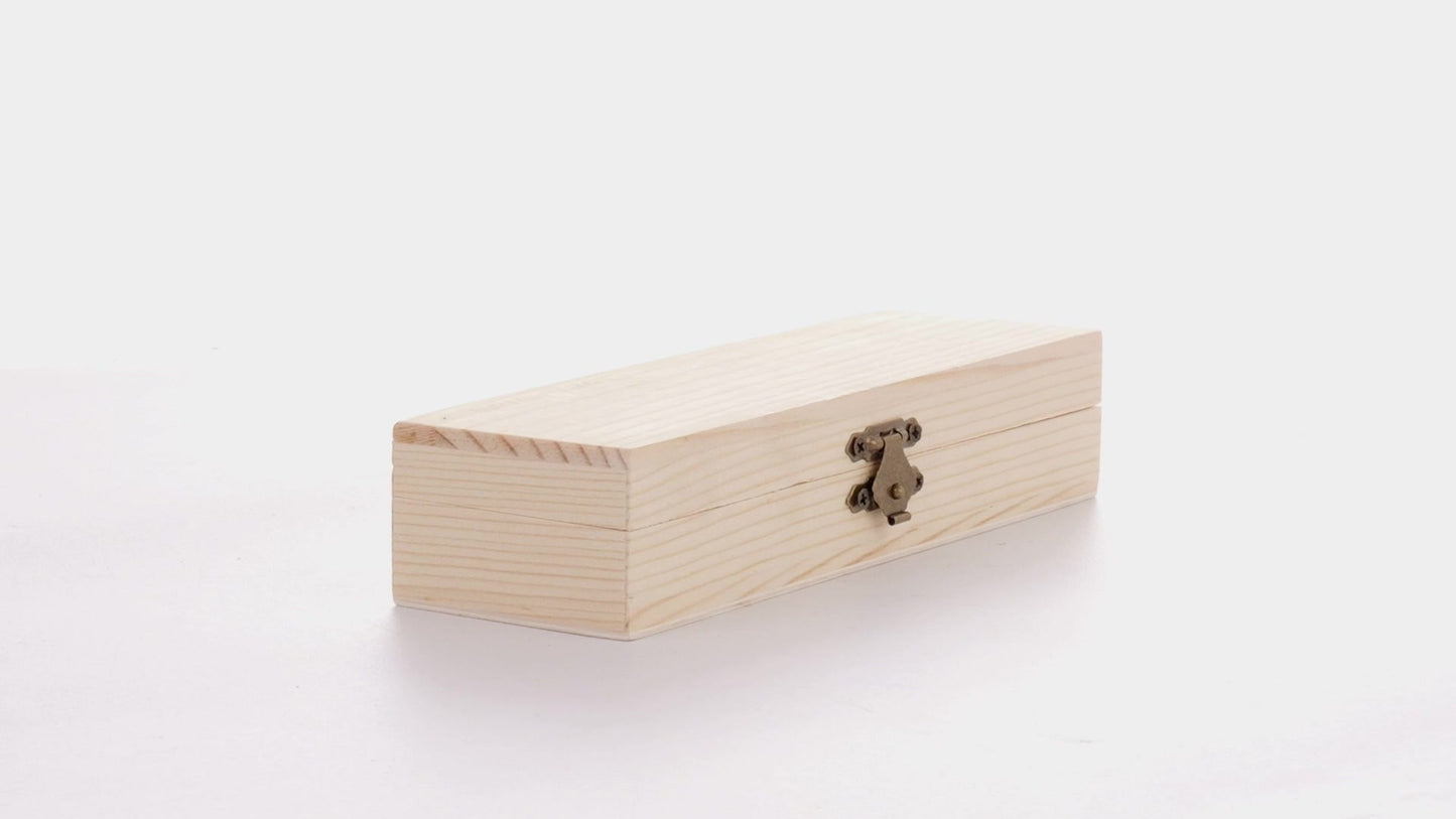 Rectangular wooden box PEN 18x6x4