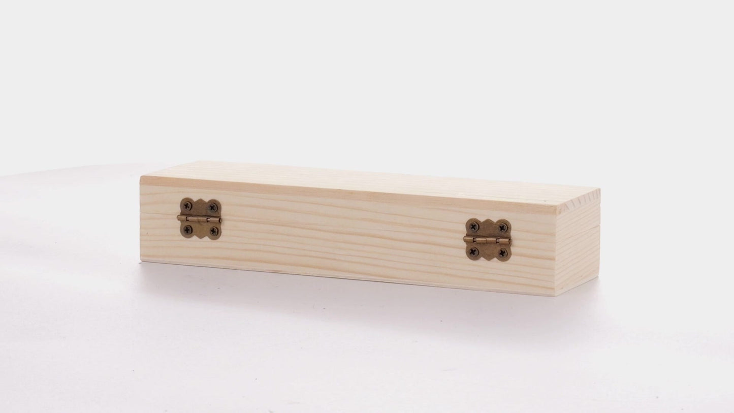 Rectangular wooden box PEN 18x6x4