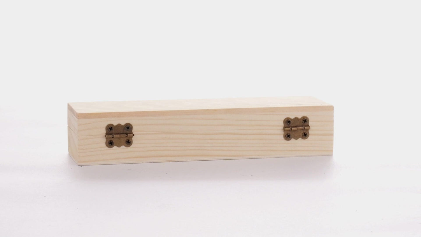 Rectangular wooden box PEN 18x6x4