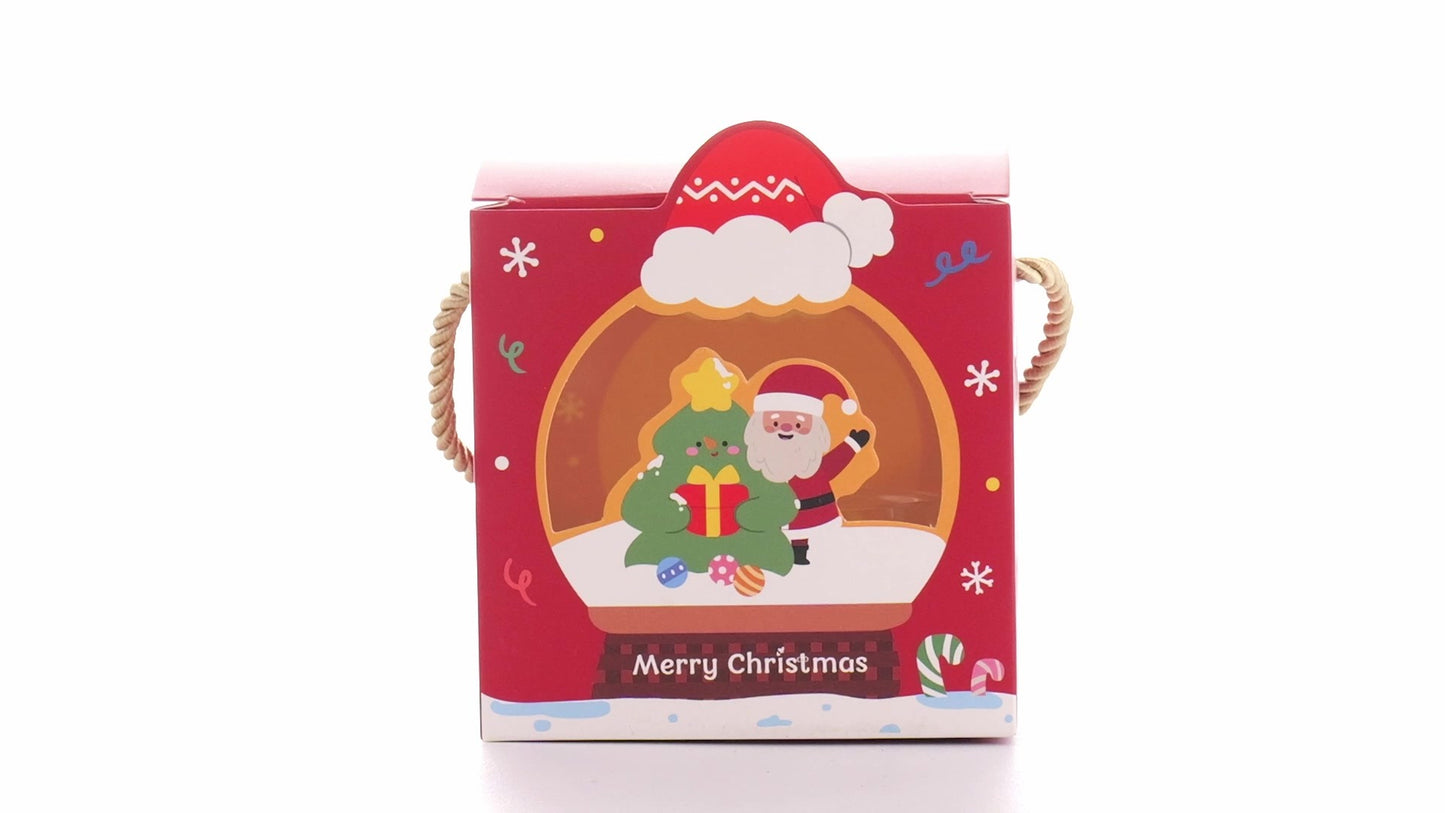 3D Christmas mugs box with rope handle