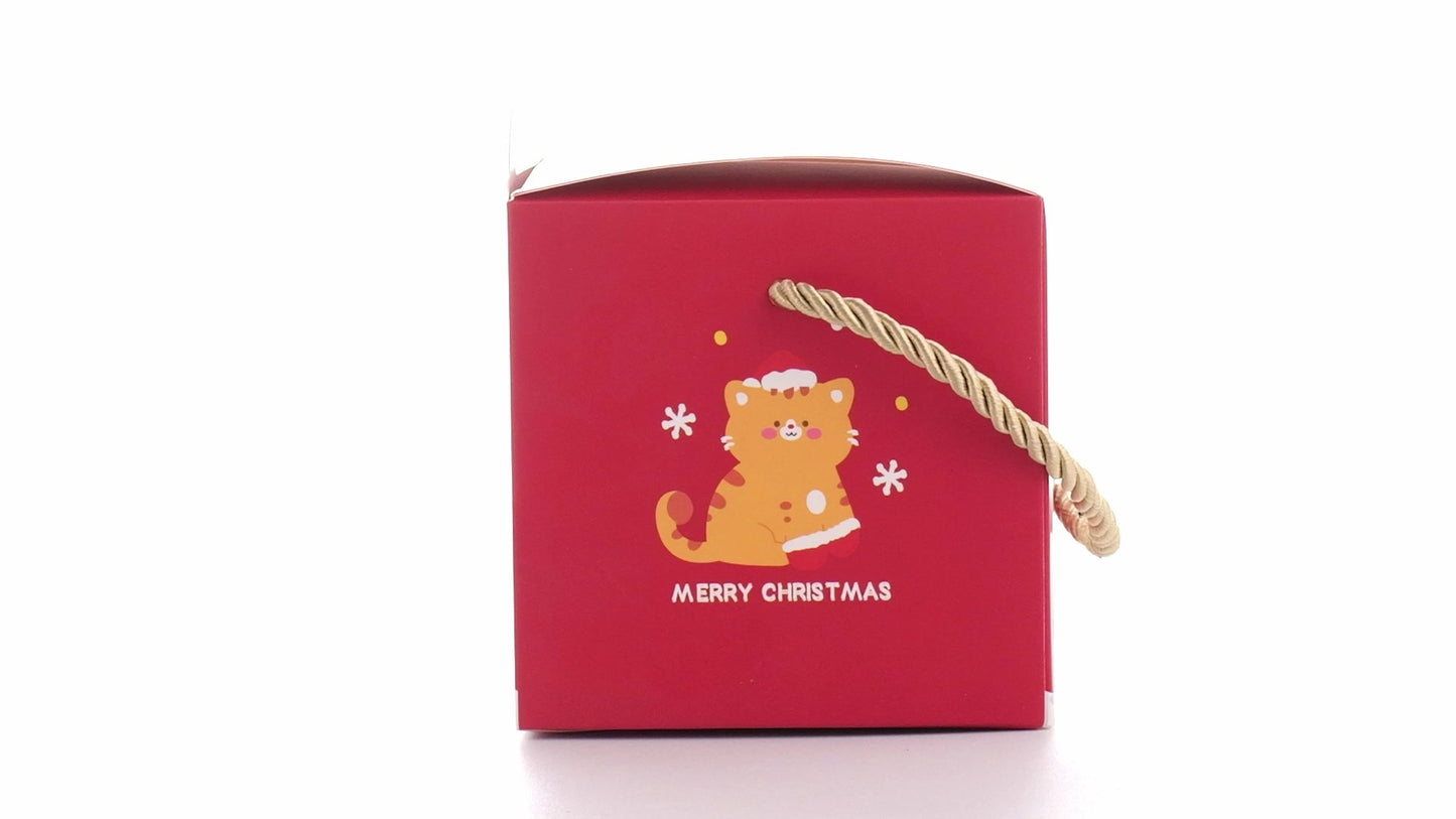 3D Christmas mugs box with rope handle