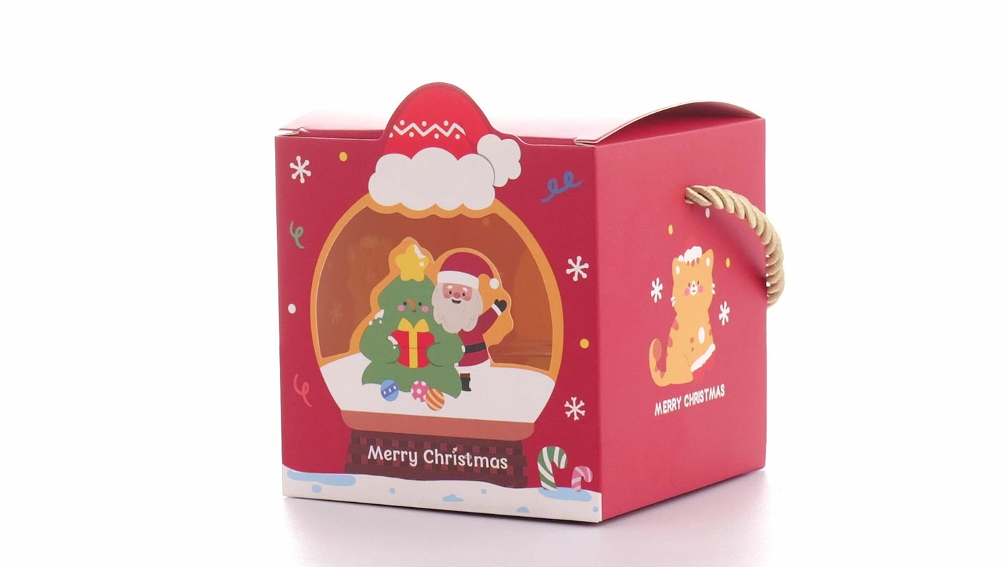 3D Christmas mugs box with rope handle