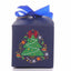 Cutie cani Craciun cu funda albastra