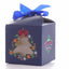 Cutie cani Craciun cu funda albastra