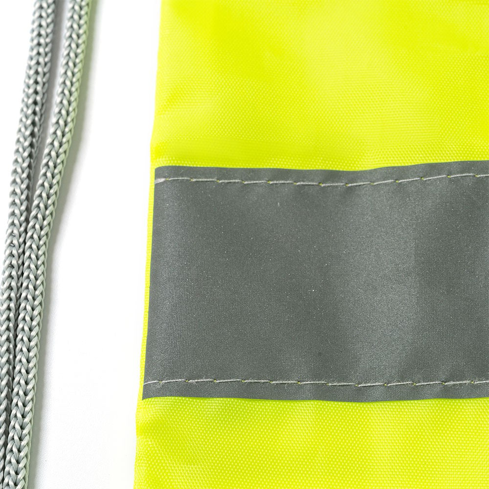 Reflective green backpack