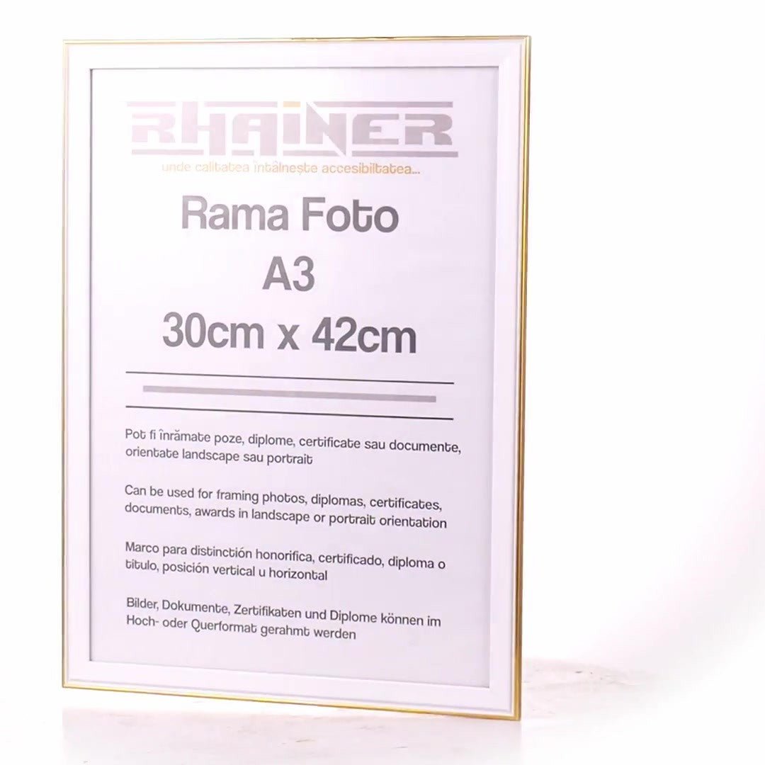 Rama foto Barcelona alb+auriu A3 FP0941A321 - Green Print