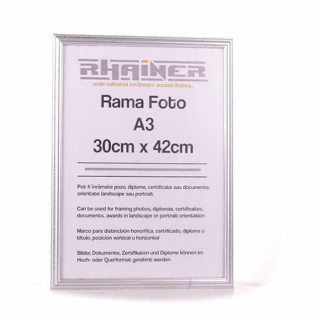 Athos silver photo frame A3