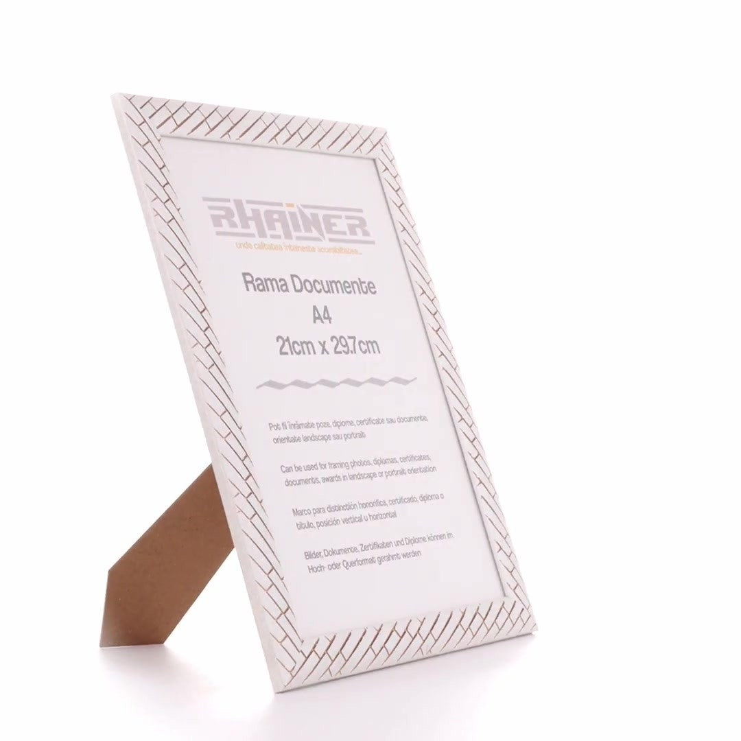 Barrio white+rose gold photo frame A4