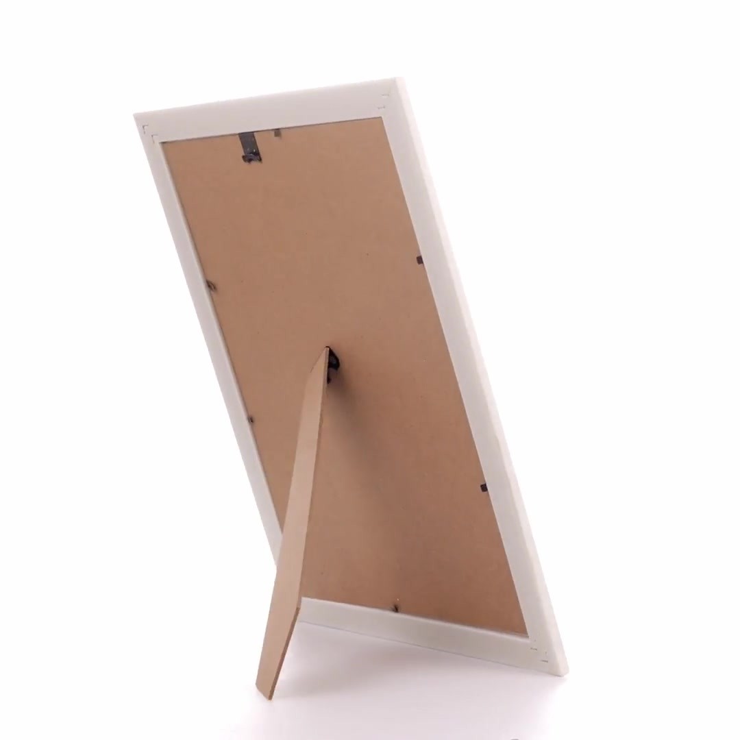 Barrio white+silver photo frame A4