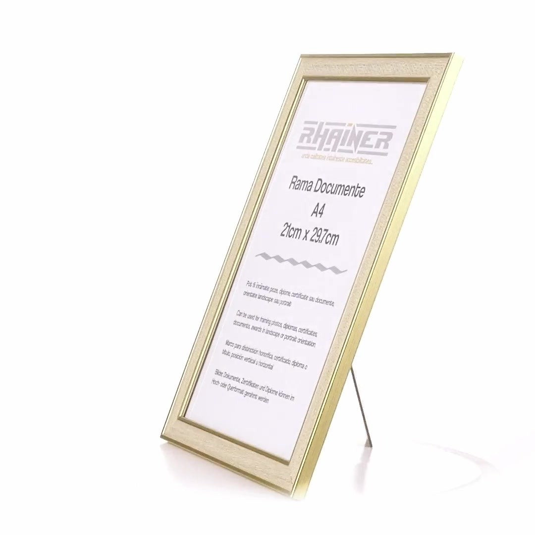 Porto gold photo frame A4
