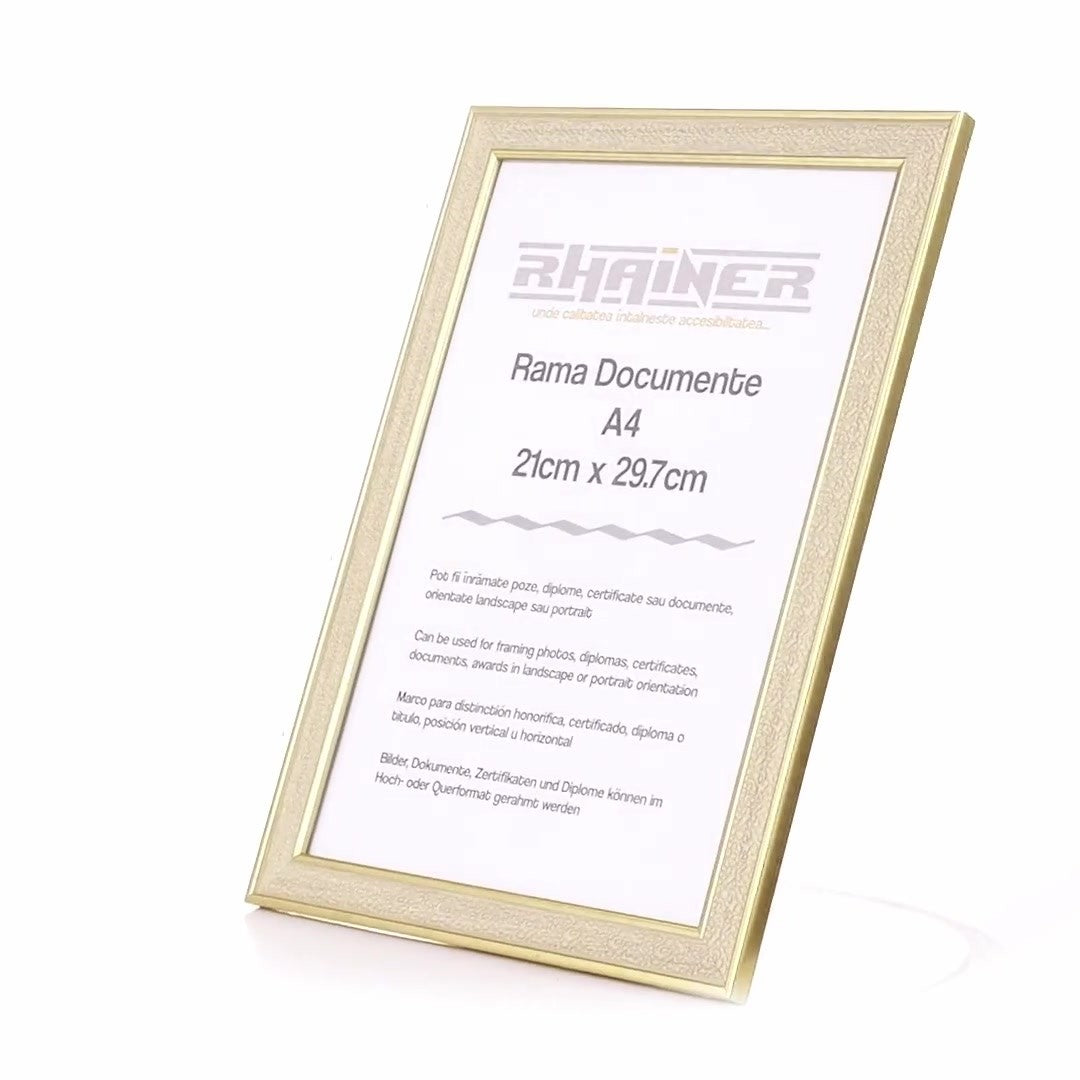 Porto gold photo frame A4