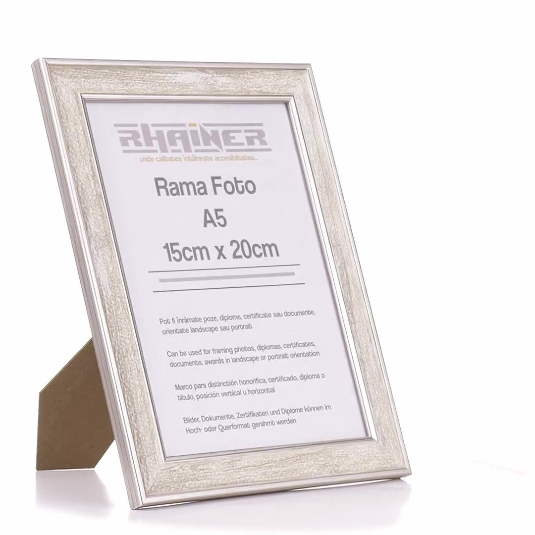 Silver Porto photo frame A5