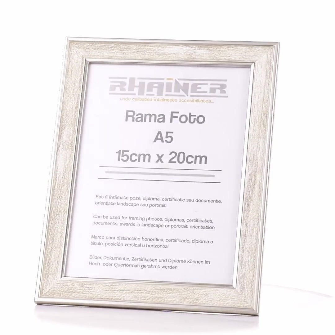 Silver Porto photo frame A5