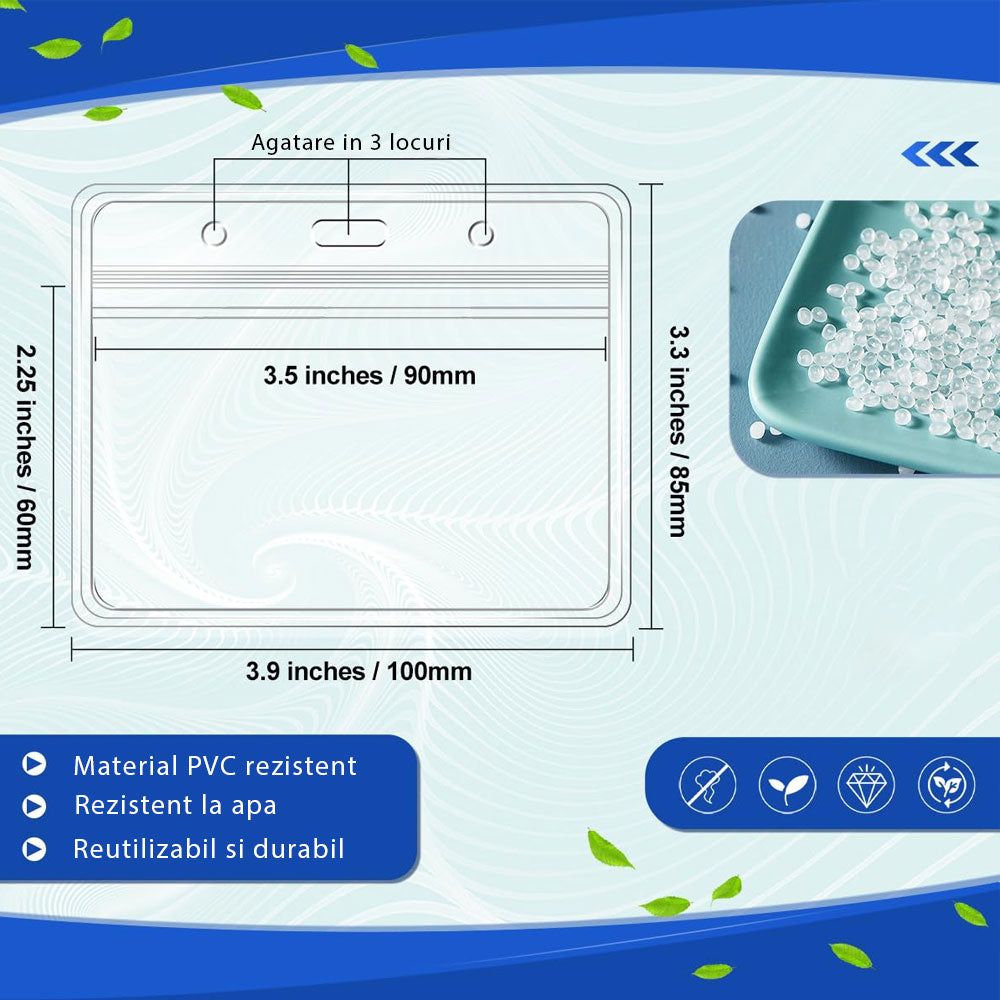 Suport legitimatie PVC orizontala