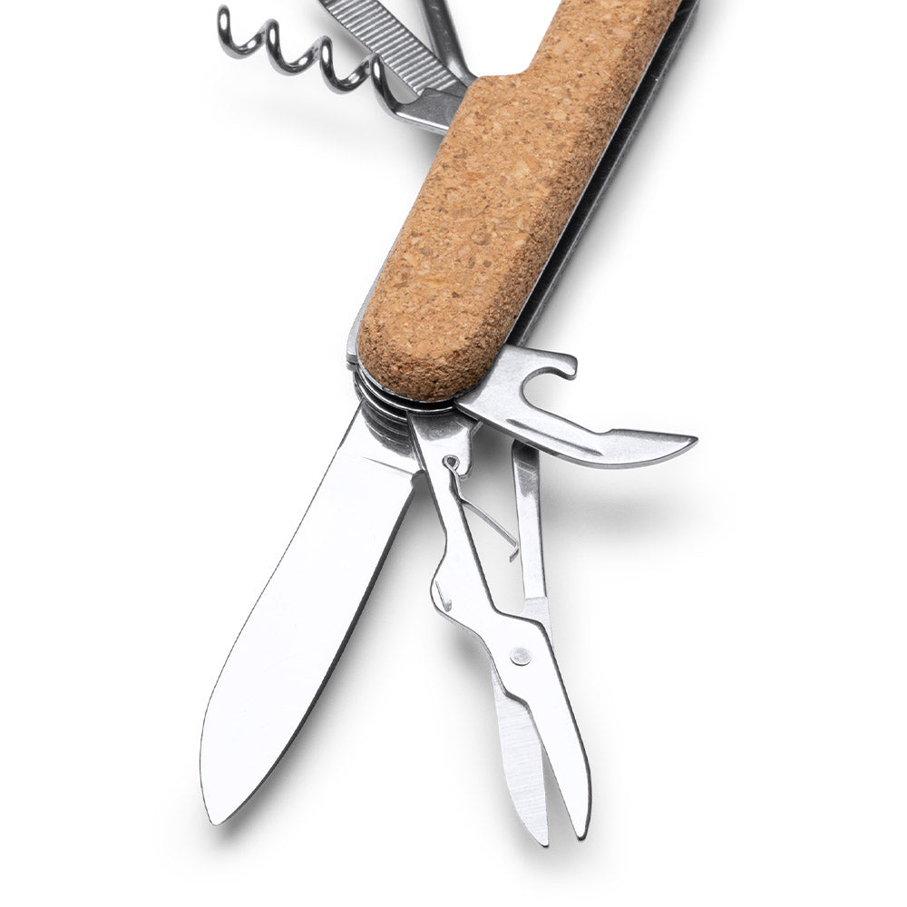 Briceag multifunctional cu maner de pluta