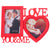 Rama foto colaj rosie LOVE YOU&ME 2 poze