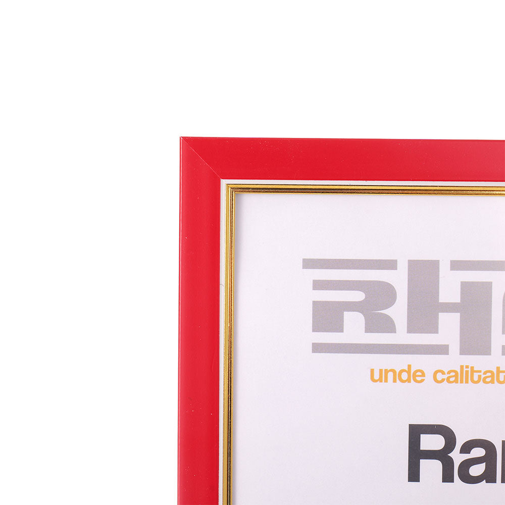 Rama foto Madrid rosu+auriu A3