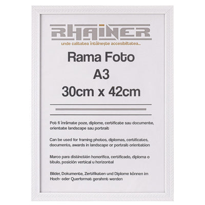 Rama foto Leon alb texturat A3