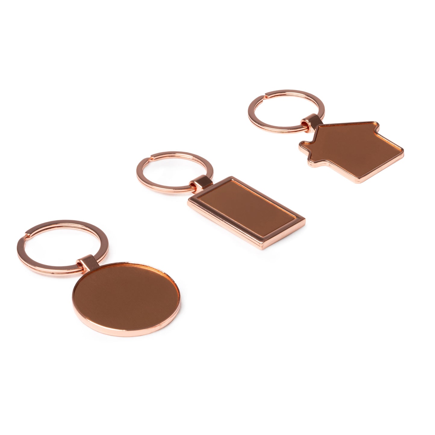 Breloc metalic gravabil Cupru - ROTUND