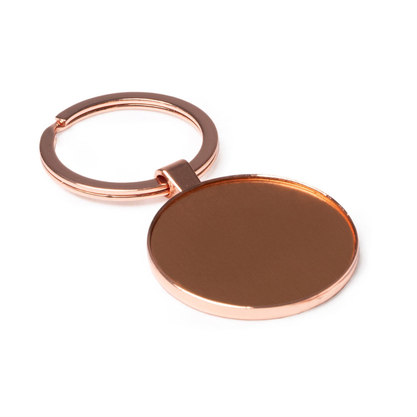 Breloc metalic gravabil Cupru - ROTUND