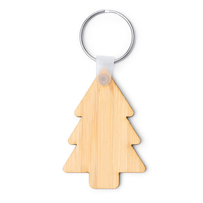 Wooden keychain in the shape of a TREE