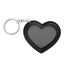 Leather keychain with heart photo insert