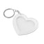 Leather keychain with heart photo insert