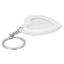 Leather keychain with heart photo insert